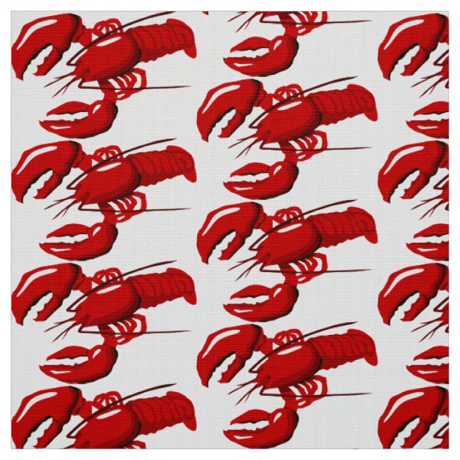 Lobster Seafood Fabric (Swatch)
