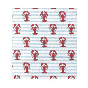 lobster seersucker notepad