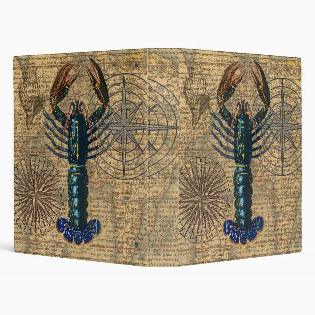 Lobster Shellfish Seafood Maine Classic Ocean Binder (Background)