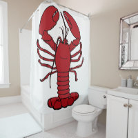 Lobster shower curtain
