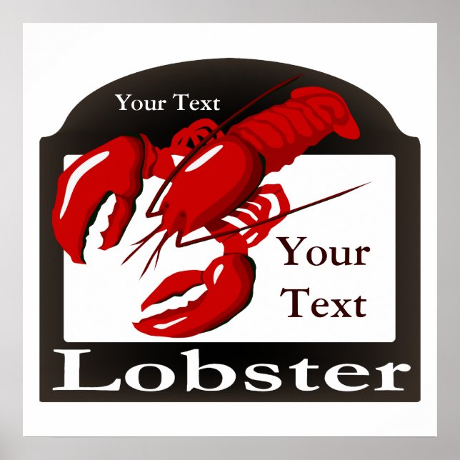 Lobster Sign Design Template (Front)
