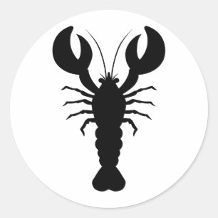 Lobster Silhouette Classic Round Sticker