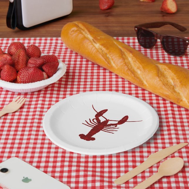 Lobster Silhouette Paper Party Plates (Picnic)