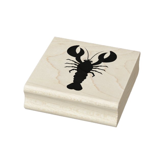 Lobster Silhouette Rubber Stamp (Stamp)