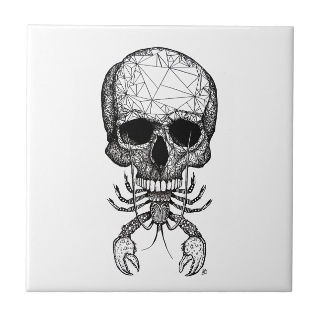 Lobster Skull Tile (Front)