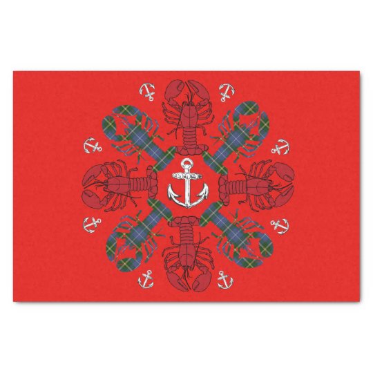 Lobster Snowflake Anchor N.S. Christmas paper