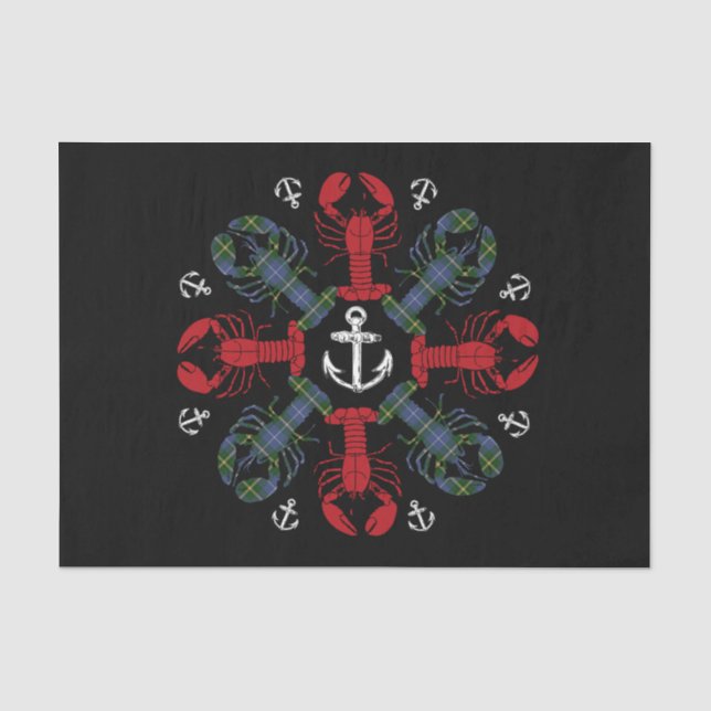 Lobster Snowflake Anchor N.S. Christmas paper (Front)