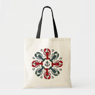 Lobster Snowflake Anchor N.S. Christmas tote bag