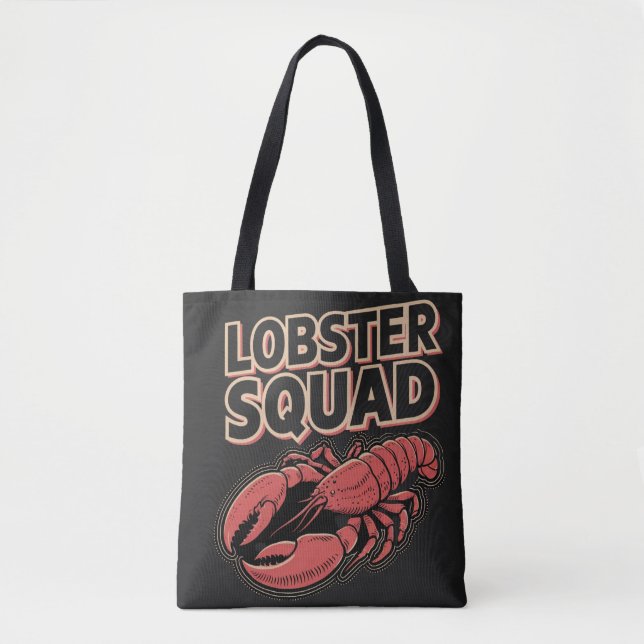Lobster Squad Tote Bag (Front)