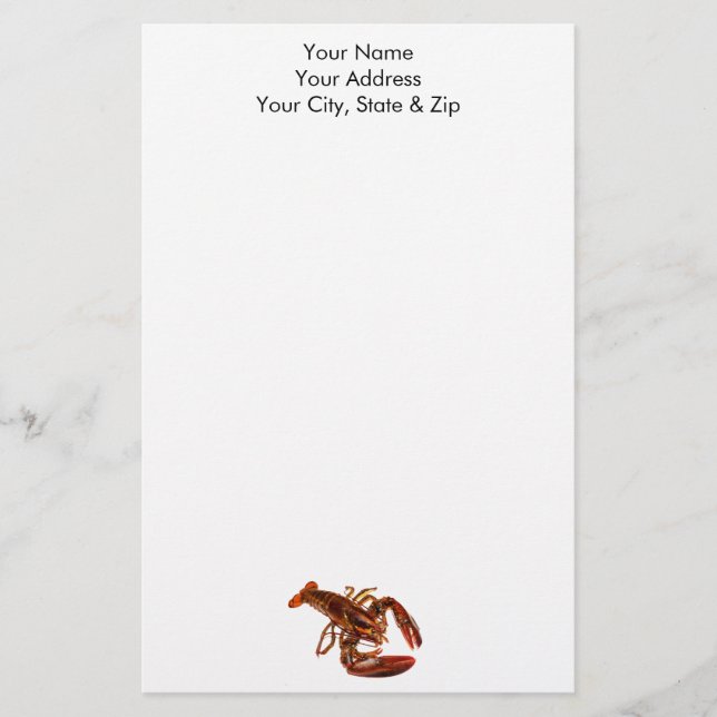 Lobster Stationery (Front)