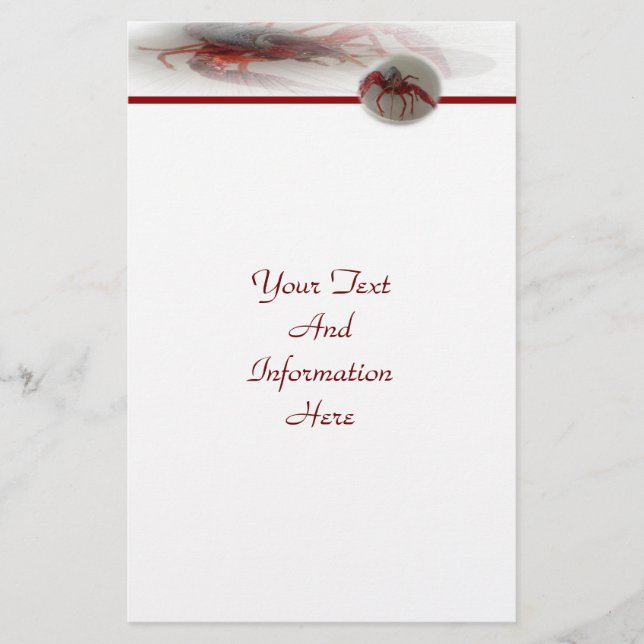 Lobster Stationery (Front)