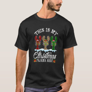 Lobster This Is My Christmas Lights Pajama Xmas T-Shirt