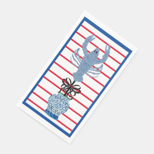 Lobster Topiary Ginger Jars  Paper Guest Towels Napkin
