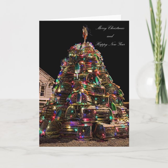Lobster Trap Christmas Card (Front)