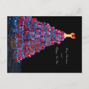 Lobster Trap Christmas Tree Postcard