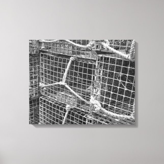 Lobster Trap Stack Canvas Print (Front)
