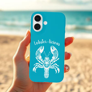 Lobster-Tropical Flowers- iPhone 16 Case