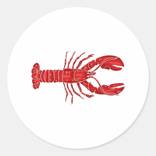 Lobster Vector Classic Round Sticker (Front)