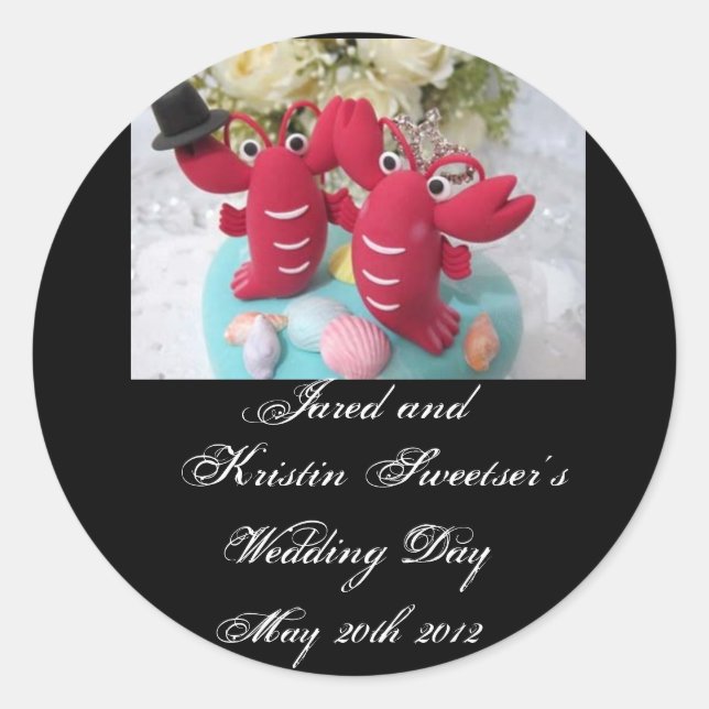 Lobster Wedding Stickers 2 (Front)