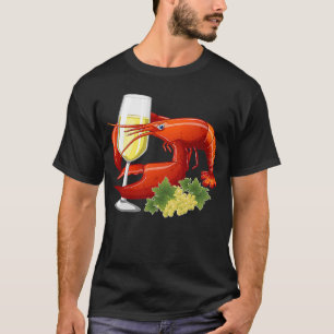Lobster Wine Drinking Drinker Beach Cruise Vacati T-Shirt