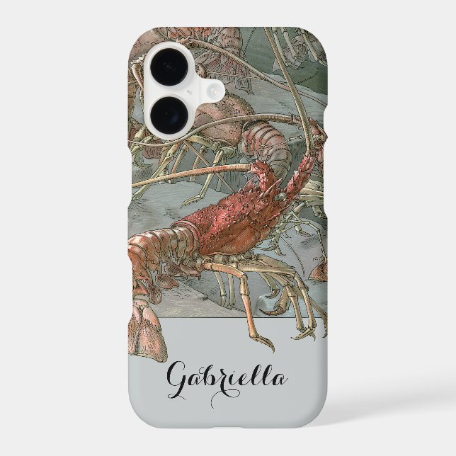 Lobsters in the Ocean, Vintage Art Nouveau (Back)