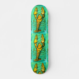 lobsters on green skateboard