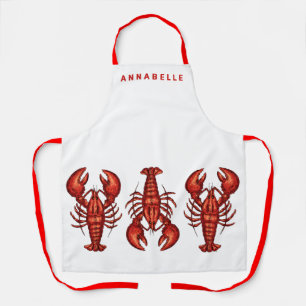 Lobsters Personalize Medium Apron