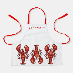 Lobsters Personalize Small Apron