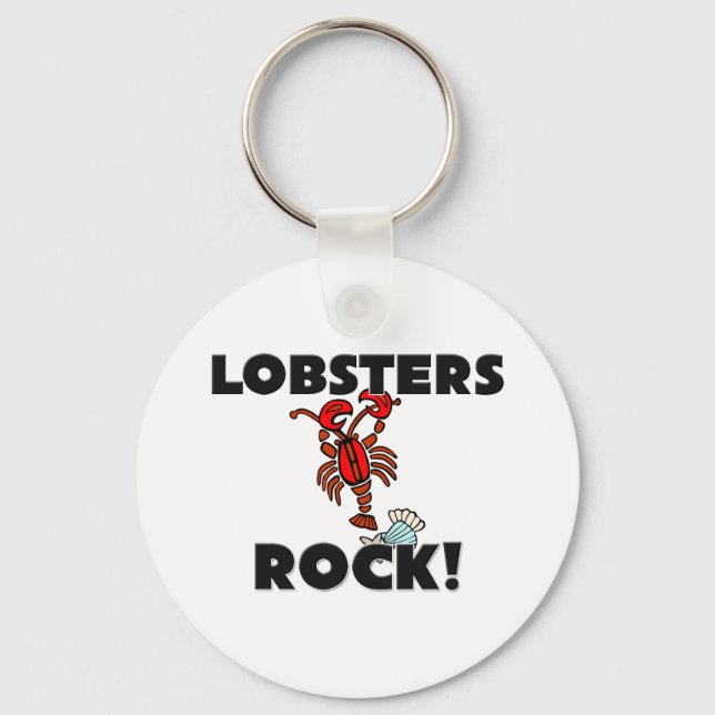 Lobsters Rock Keychain (Front)