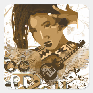 Loc and Roll Square Sticker