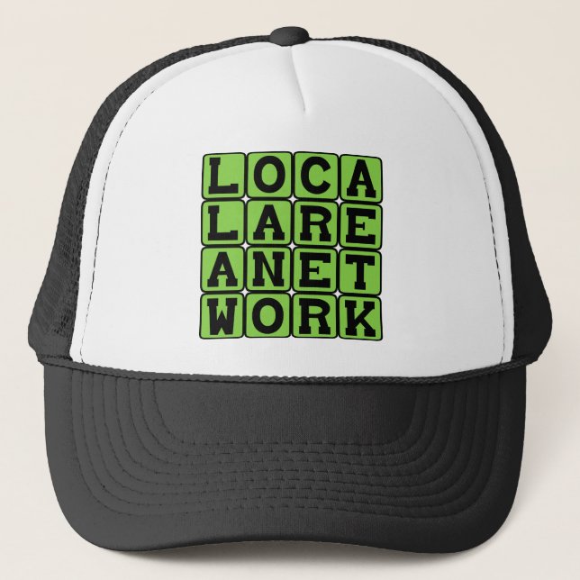 Local Area Network, LAN Networking Trucker Hat (Front)