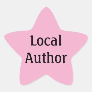 Local Author Pink Star Stickers