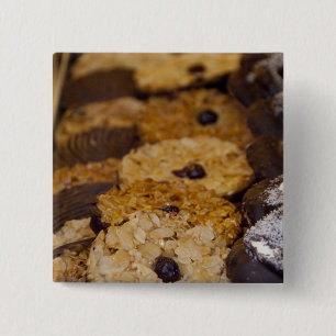 Local bakery shop window, Wertheim, 2 Inch Square Button