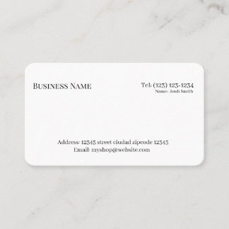 Local Business editable business card