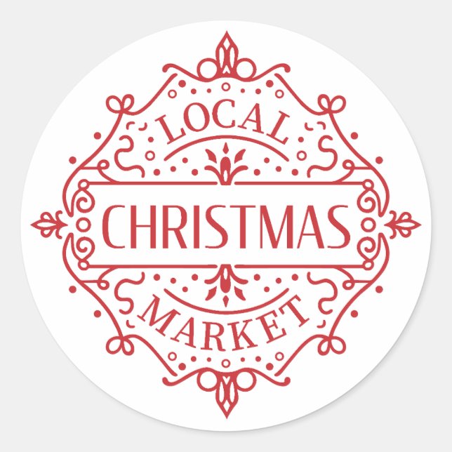 Local Christmas market Classic Round Sticker (Front)