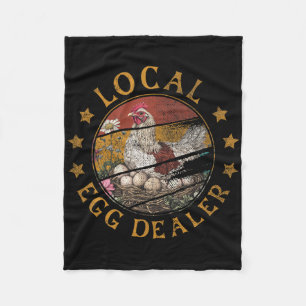 Local Egg Dealer Farm Chicken Farmer _2 Fleece Blanket