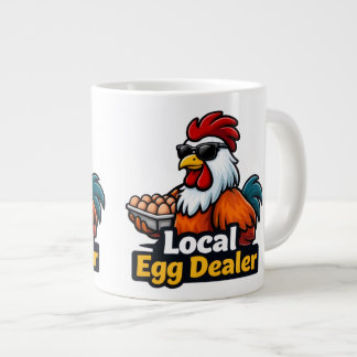 Local egg dealer, gansta, roster. large coffee mug