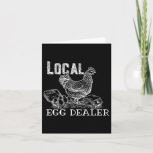Local Egg Dealer Retro Chicken Funny Farmer Easter Card