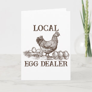 Local Egg Dealer Retro Chicken Funny Farmer Easter Card