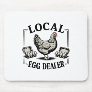 Local Egg Dealer Retro Chicken Funny Farmer Easter Mouse Pad