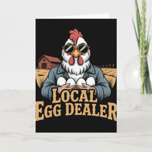 Local Egg Dealer Roster Easter Funny Chicken Farme Card