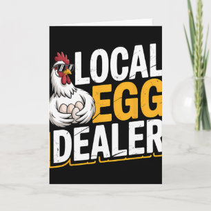 Local Egg Dealer Roster Easter Funny Chicken Farme Card