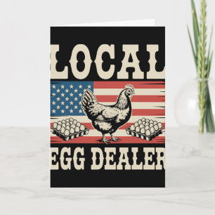 Local Egg Dealer Roster Easter Funny Chicken Farme Card