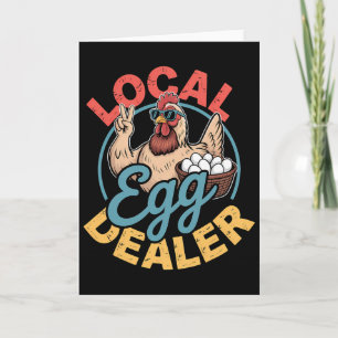 Local Egg Dealer Roster Easter Funny Chicken Farme Card