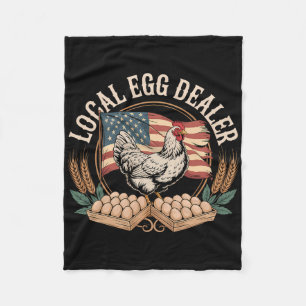 Local Egg Dealer Roster Easter Funny Chicken Farme Fleece Blanket