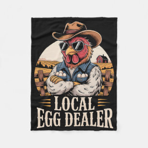 Local Egg Dealer Roster Easter Funny Chicken Farme Fleece Blanket