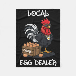 Local Egg Dealer Roster Easter Funny Chicken Farme Fleece Blanket