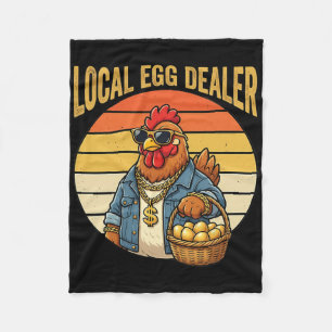 Local Egg Dealer Roster Easter Funny Chicken Farme Fleece Blanket