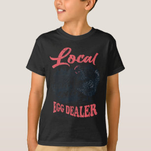 Local Egg Er Retro Chicken Funny Farmer Easter Adu T-Shirt