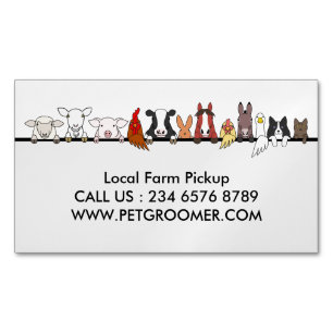 Local Farm Pickup Magnetic Business Card
